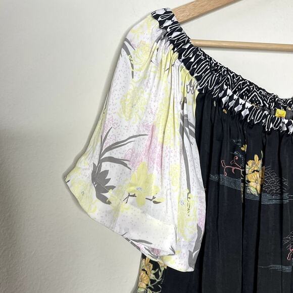 Free People Rockin' Rochelle floral off the shoulder‎ top XS - Picture 3 of 7